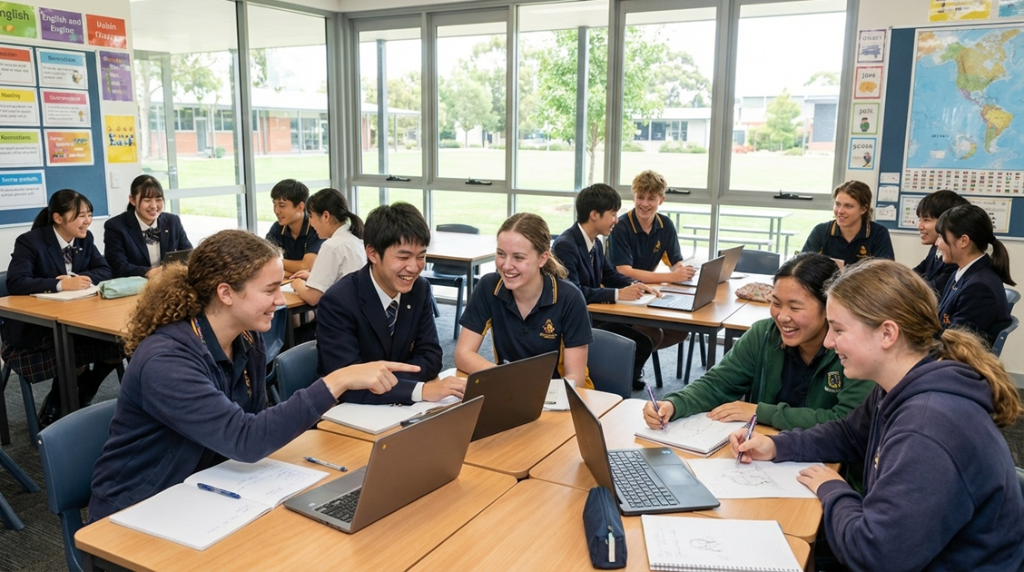 現地校での授業風景